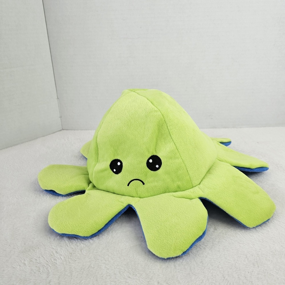 Reversible Octopus Plush Hat Blue Green Mood Flip Goffa Toy Cute